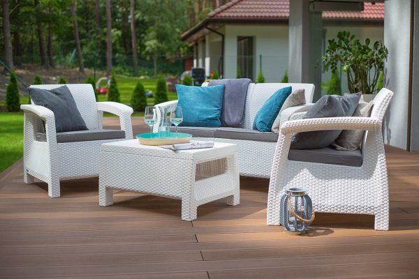 Baštenski set Corfu II Pe ratan CU 223258 Curver - Allibert