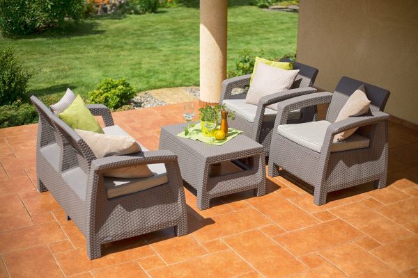 Baštenski set Corfu II Pe ratan CU 227640 Curver – Allibert - Image 3