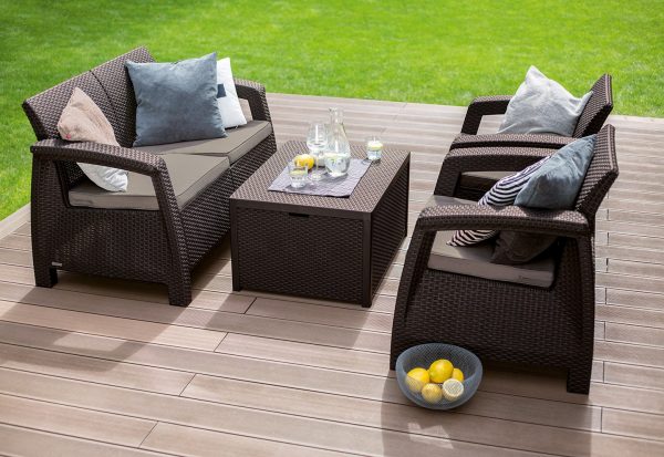 Baštenski set Corfu II Box Pe ratan CU 223172 - Curver