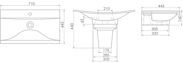 Bella 70 Lavabo 74600 U Turkuaz - Image 2