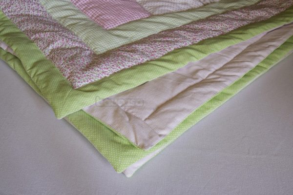 Prekrivač Patchwork Zeleni roze 145x115cm