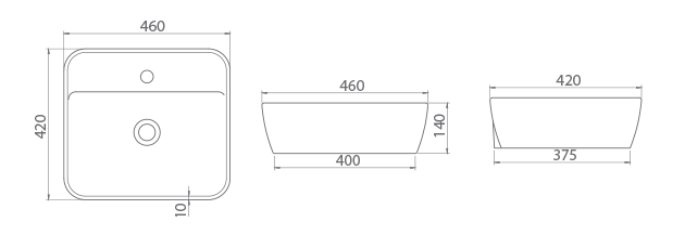One 46x42 cm Lavabo 76300 U Turkuaz - Image 2