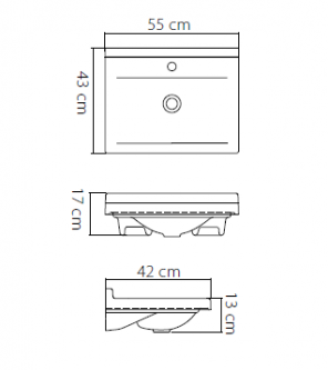 Riva 55 Lavabo 63000 U Turkuaz - Слика 2