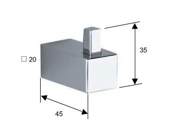 Kuka za kupatilo za kačenje garderobe Squadro SQ50 Remer - Слика 2