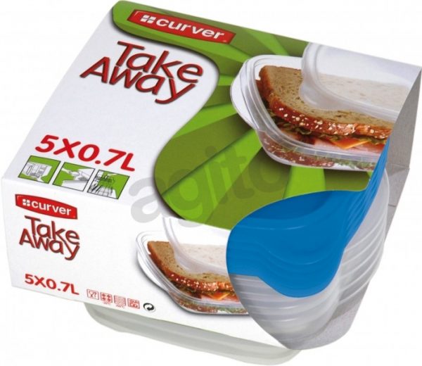 Set kutija za hranu 5×0.7L Take Away CU 08313-001 – Curver