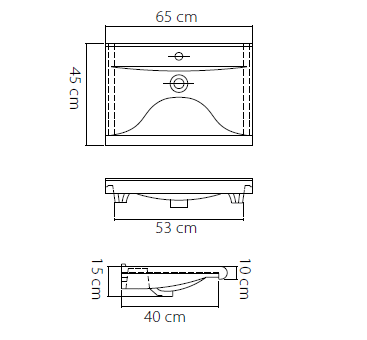 Side 65 Lavabo 61500 U Turkuaz - Image 2