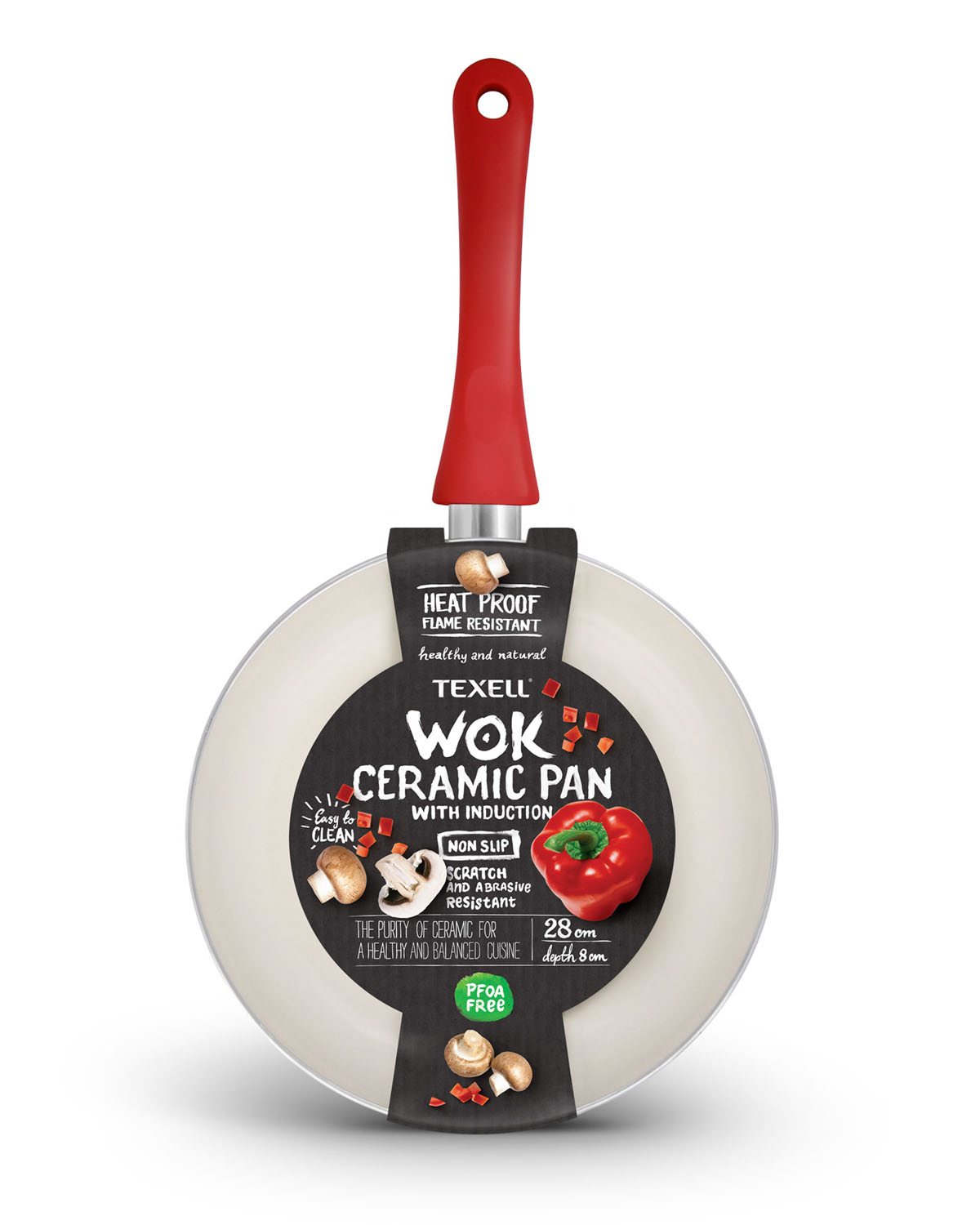 Tiganj Wok keramički duboki TPC-W28 - Texell - Image 2