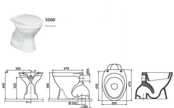 Turk WC Simplon 5000 W Turkuaz