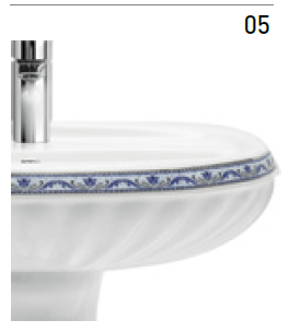 Yaprak Lavabo i Stub 60 D 05 Turkuaz