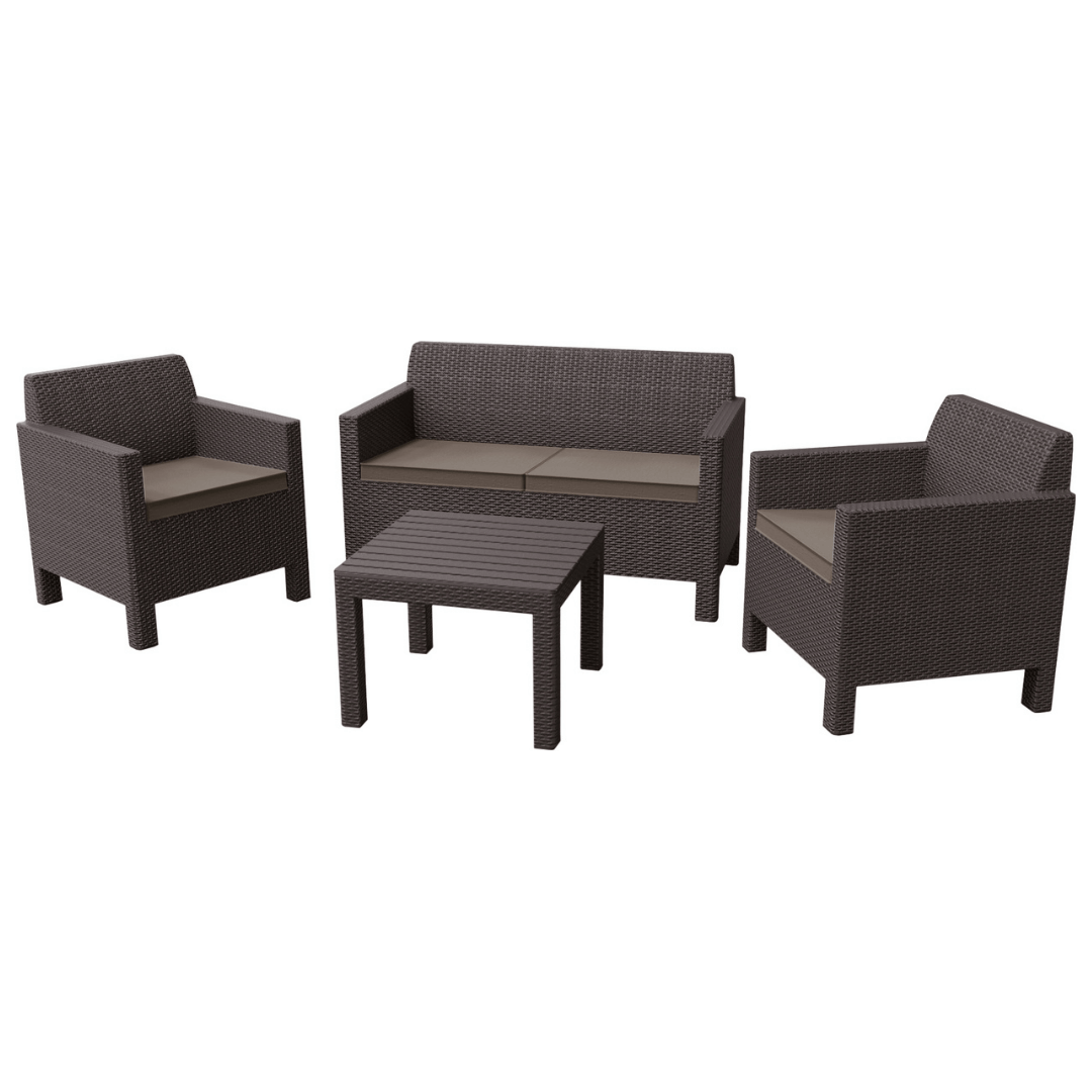 Baštenska garnitura Orlando sa malim stolom, Curver - braon