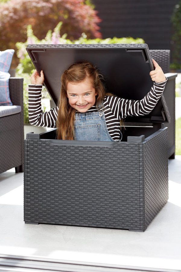 Baštenska garnitura Elodie sa box stolom, Curver - siva - Image 3