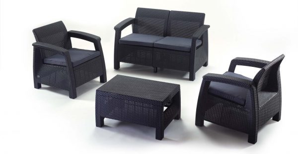 Baštenski set Corfu II Pe ratan CU 223204 Curver – Allibert - Image 2