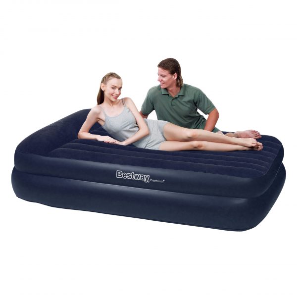 Dušek na naduvavanje sa ugrađenom pumpom 203x163x48 cm - Bestway