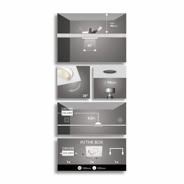 Ugradna LED lampa Galileo 59081/31/16 - Philips - Image 2