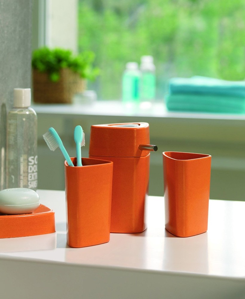 Čaša za četkice za zube Trix-Eco Narandžasta 10.15454 – Spirella - Image 2