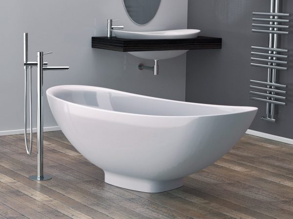 Baterija za kadu podna sa prebacivačem i tuš setom Minimal N08 Remer - Image 3