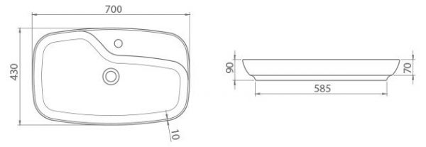Nova 70 cm Lavabo 74400 U Turkuaz - Image 3