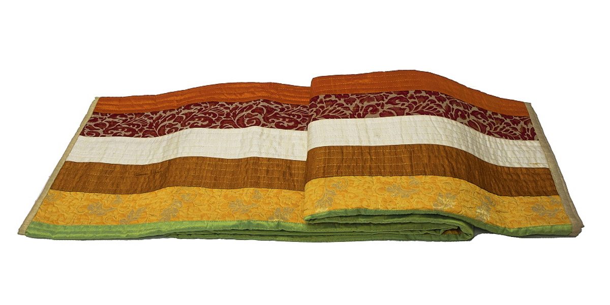 Prekrivač štepani poliester #1 žuta, narandžasta, bela