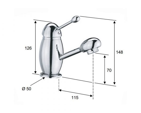 Baterija za lavabo Futura U10 Remer - Image 3
