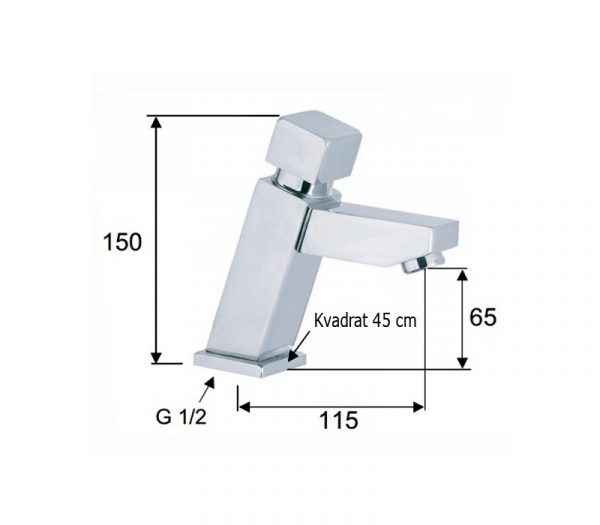 Baterija potisna za lavabo Tempor TE19 Remer - Image 3