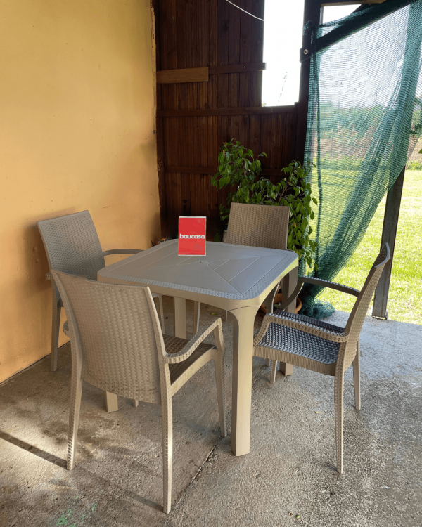 Baštenska garnitura - Sto + 4 Bistrot stolice - cappuccino - Image 2
