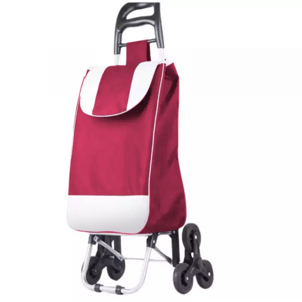 Kolica za pijacu sa 6 točkića Eco - bordo - Image 2