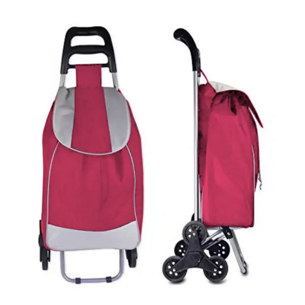 Kolica za pijacu sa 6 točkića Eco - bordo - Image 3