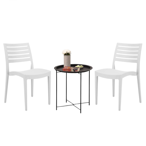 Balkonski set Firenca - belo crni