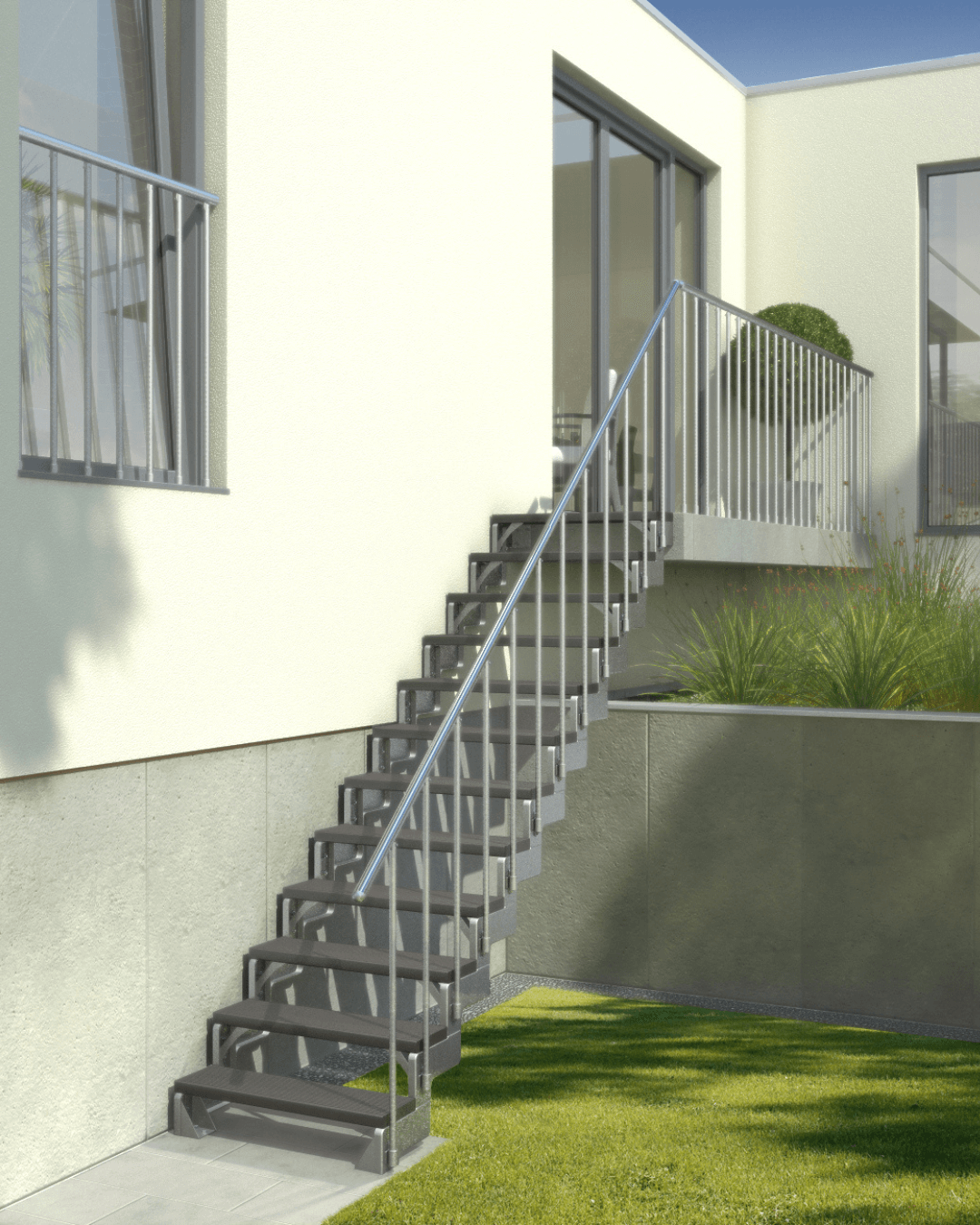 Spoljašnje stepenice Gardentop - antracit - Image 2