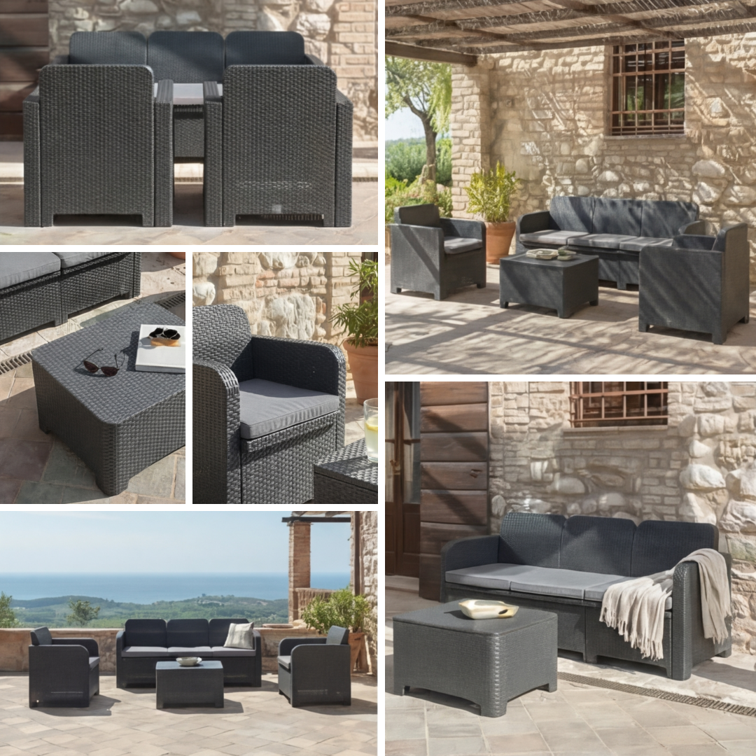 Baštenska garnitura Coco 3 – antracit - Image 3