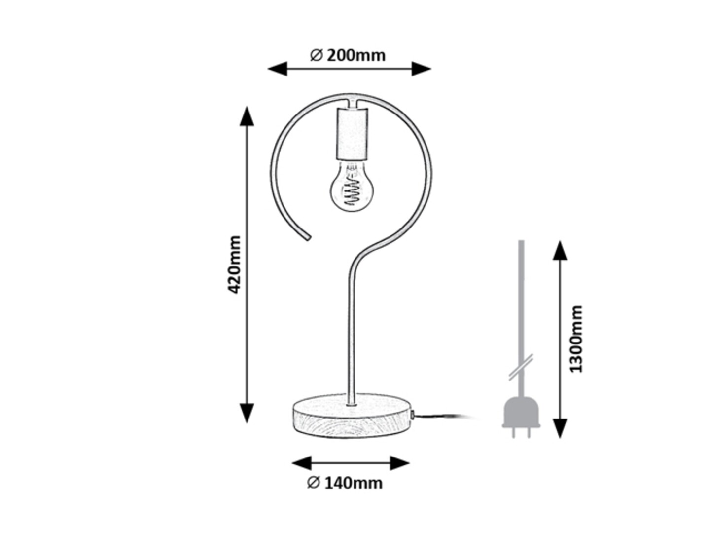 Rabalux Rufin Stone lampe 3220 - Слика 3