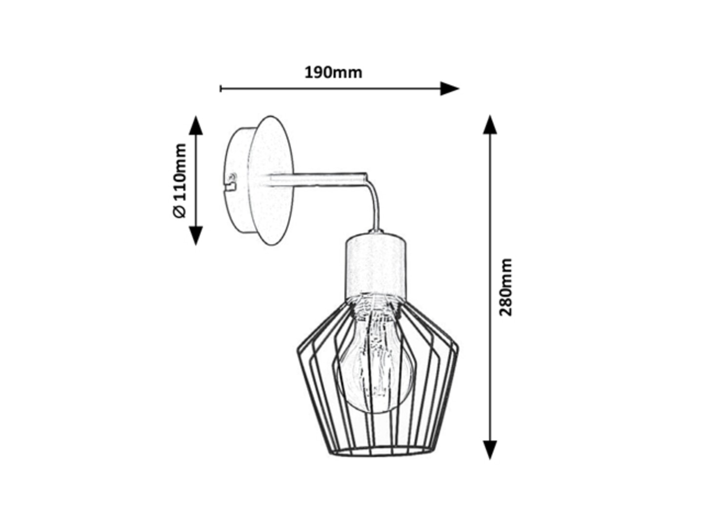 Rabalux Belano Zidne lampe 3538 - Слика 3