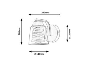 Rabalux Zenaida Zidne lampe 3542 - Слика 3