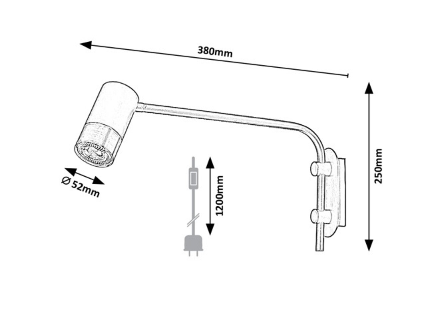 Rabalux Zircon Zidne lampe 5072 - Слика 2