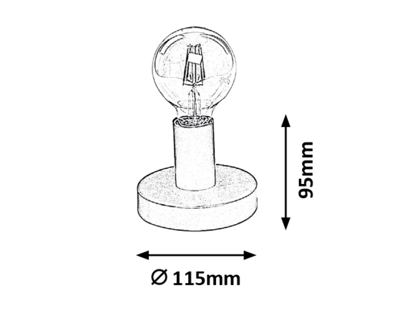 Rabalux Bowie Stone lampe 6570 - Слика 3