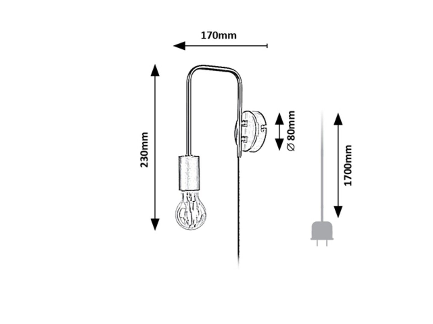 Rabalux Manzur Zidne lampe 71022 - Слика 5