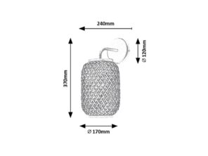 Rabalux Adalla Zidne lampe 71091 - Слика 5