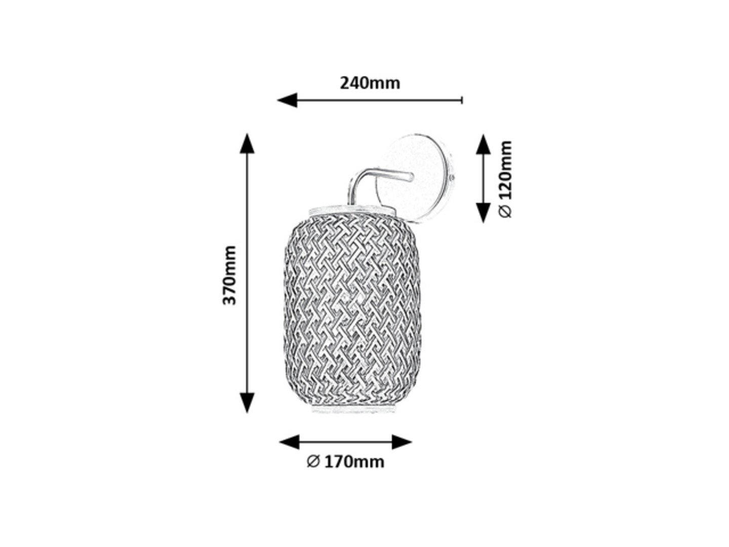 Rabalux Adalla Zidne lampe 71091 - Слика 5