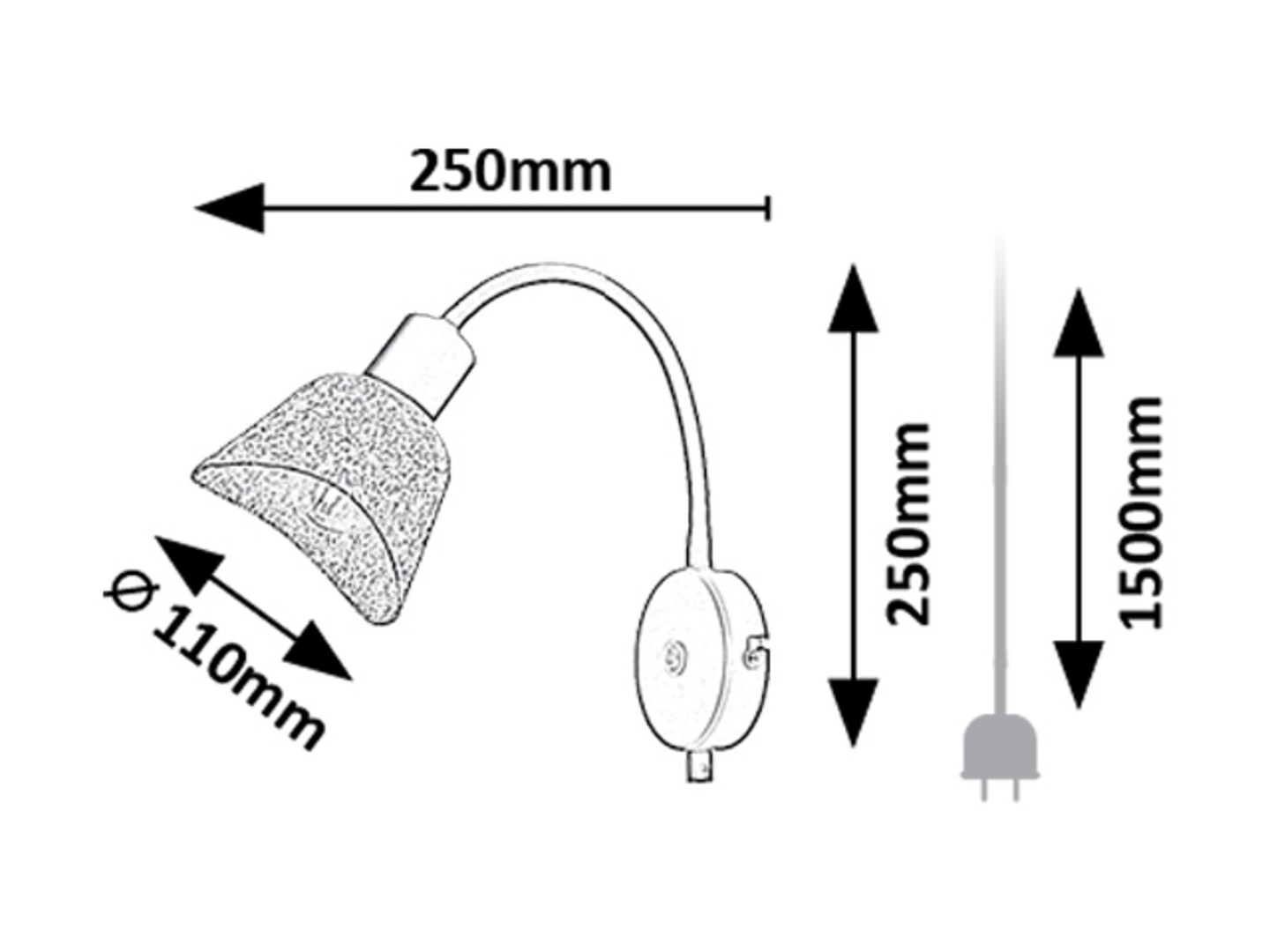 Rabalux Farelia Zidne lampe 73009 - Слика 7