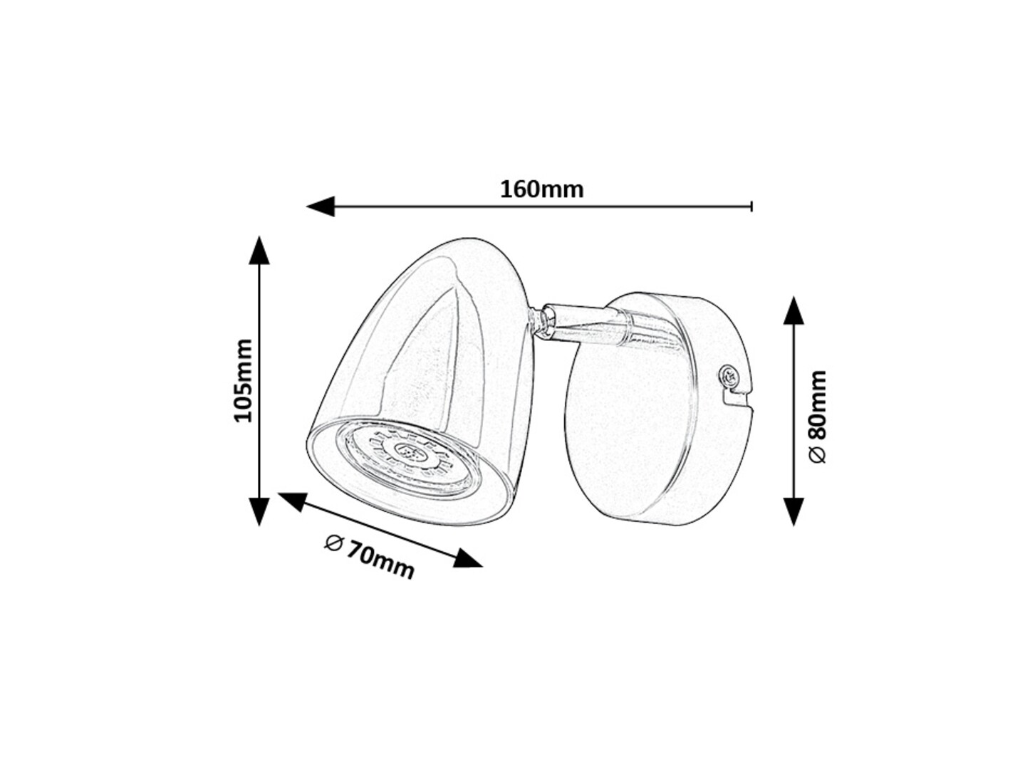 Rabalux Perico Zidne lampe 73016 - Слика 6