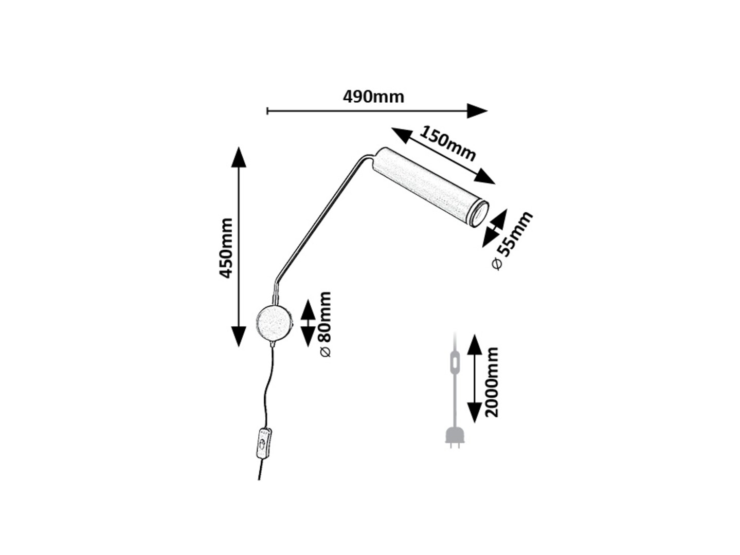 Rabalux Senobia Zidne lampe 73041 - Слика 6
