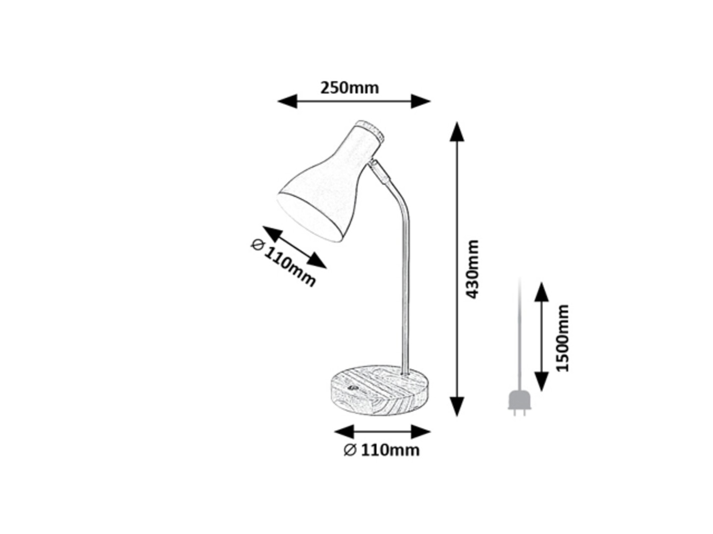 Rabalux Ferb Stone lampe 74002 - Слика 5