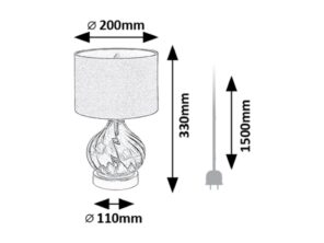 Rabalux Pirelo Stone lampe 74033 - Слика 6