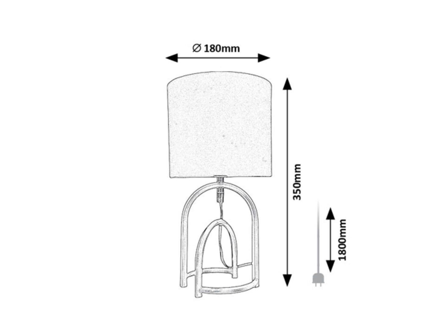 Rabalux Gisaya Stone lampe 74075 - Слика 5