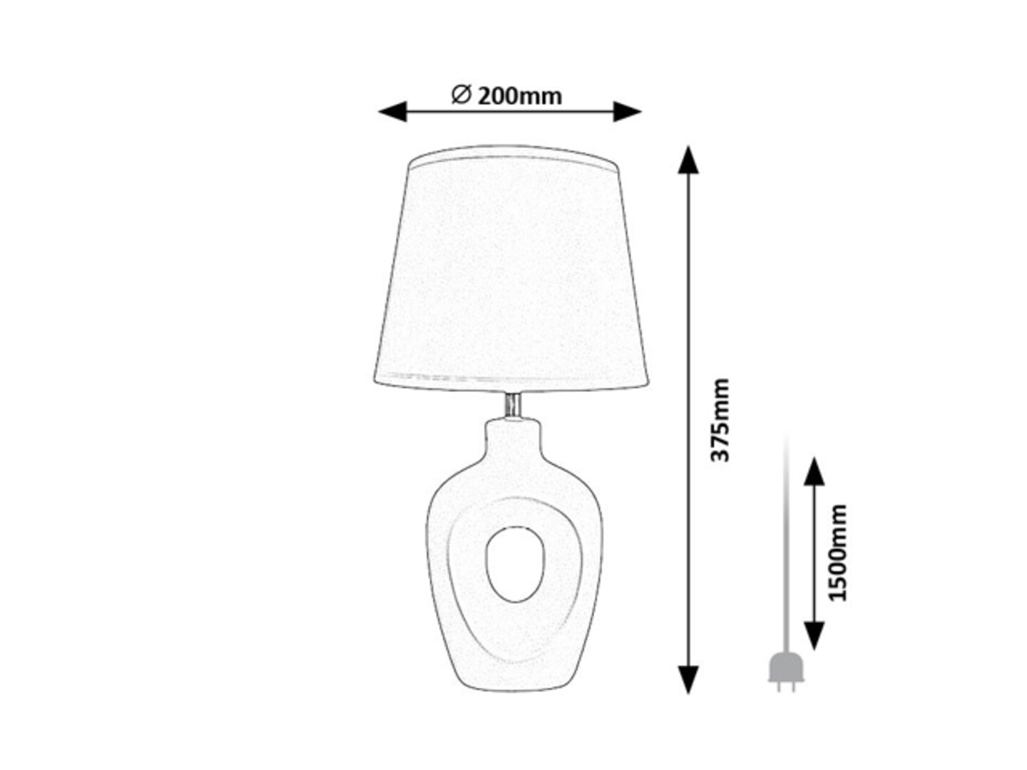 Rabalux Madelor Stone lampe 74079 - Слика 3