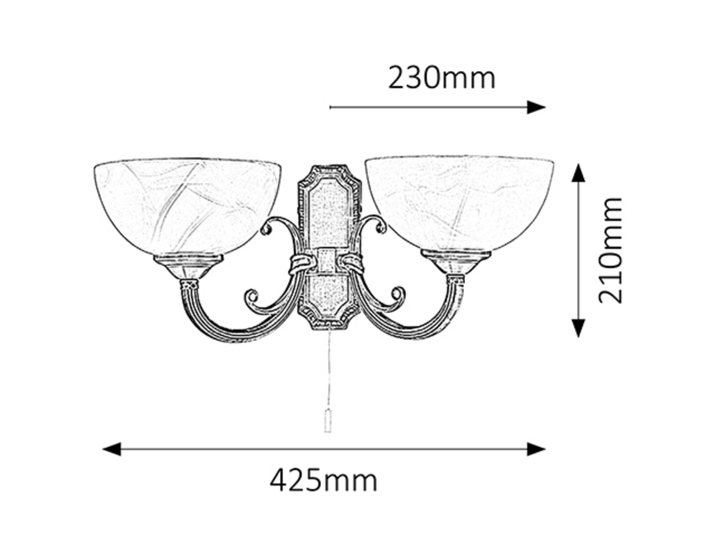 Rabalux Marlene Zidne lampe 8542 - Слика 2