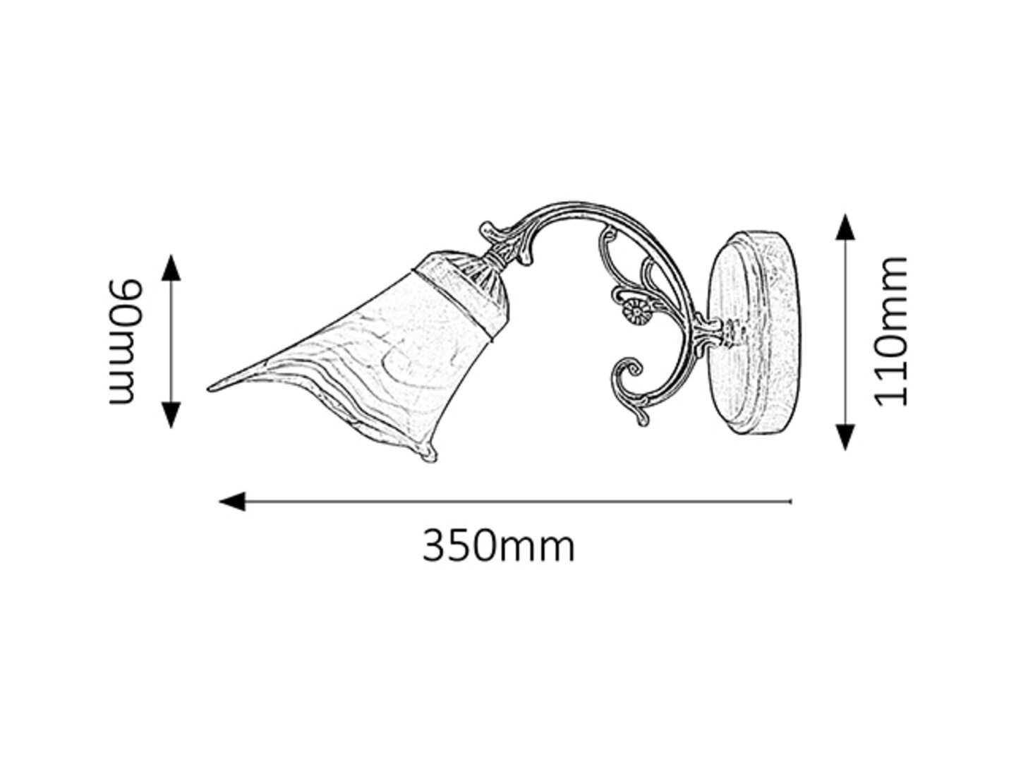 Rabalux Rustic 3 Zidne lampe 7091 - Слика 2