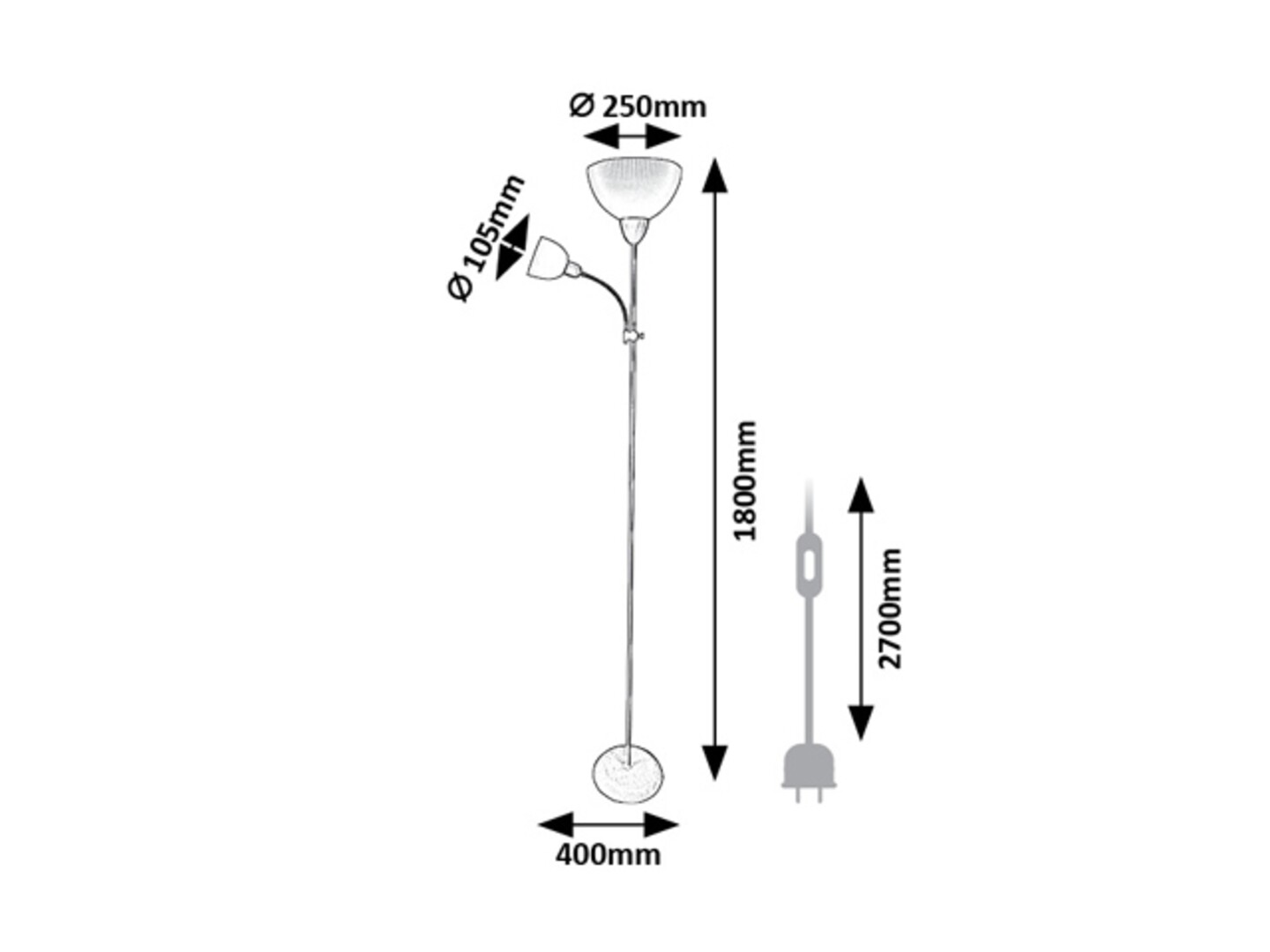 Rabalux Action Pro Podne lampe 74102 - Слика 7