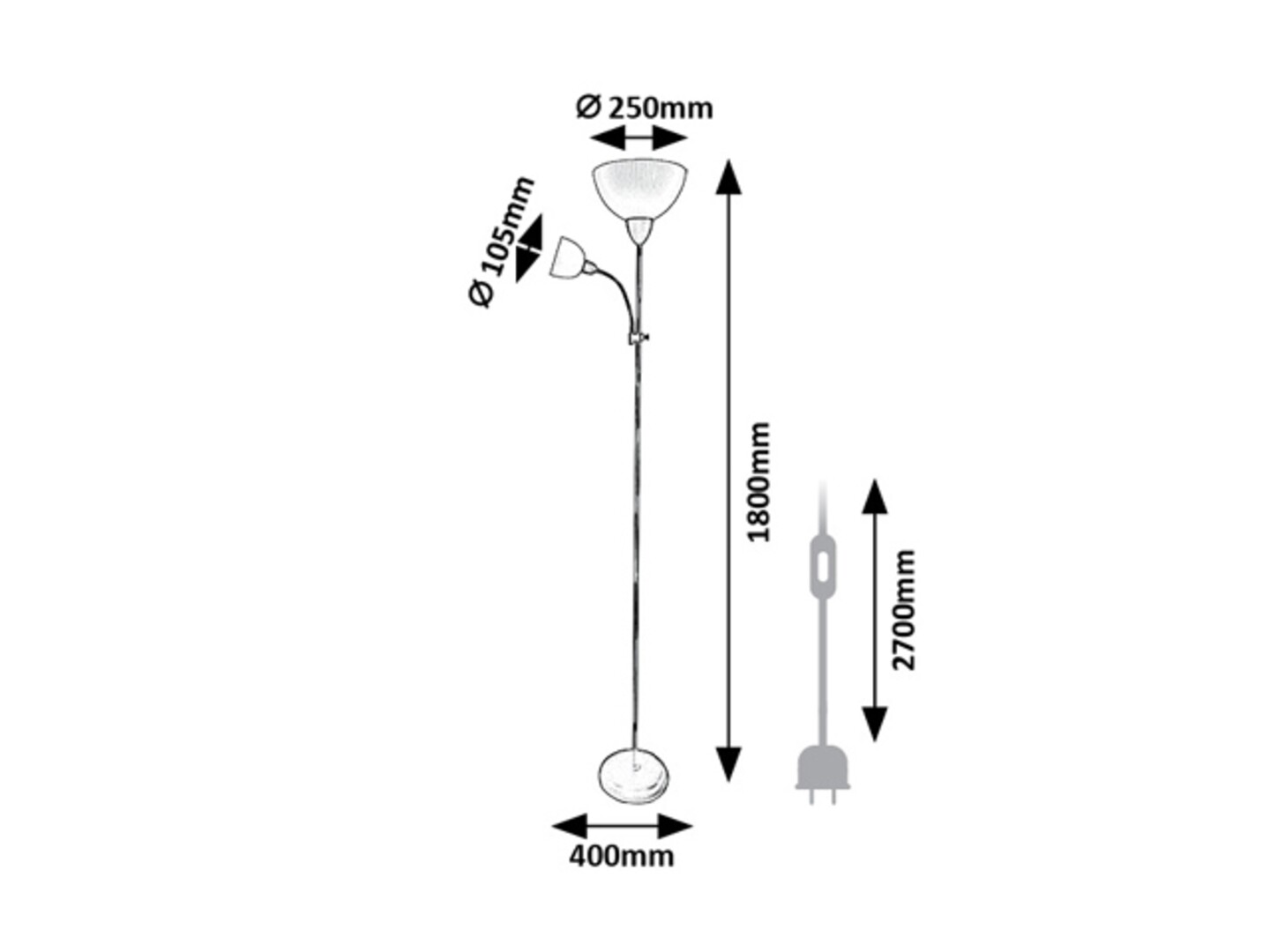Rabalux Action Pro Podne lampe 74109 - Слика 7
