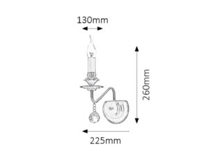 Rabalux Beatrice Zidne lampe 7056 - Слика 3